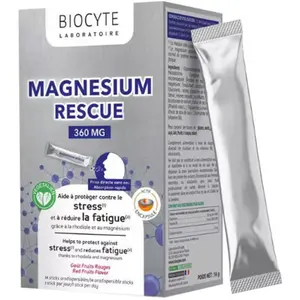 Biocyte Magnesium Rescue Stress & Fatigue 14 sticks orodispersibles pas cher