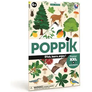 Poppik, Autocollants, Sticker Lernposter Bäume pas cher