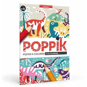 Loisirs Créatifs Poster à colorier Dinosaures Poppik® 97 x 30 - lo PPK...