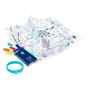 SuperPetit Placemat set - Barrier Reef - Onderzee Avontuur incl. 1 siliconen set + 5 stiften + 1 armband