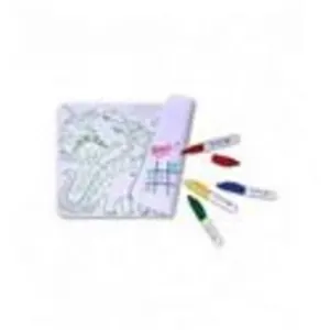 Super Petit Dino - Silicone mini mat met 4 markers