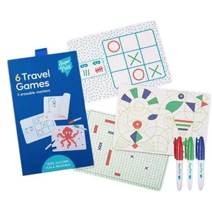 Super Petit Travel Game - 3 Omkeerbare siliconen mini matten met 3 markers pas cher