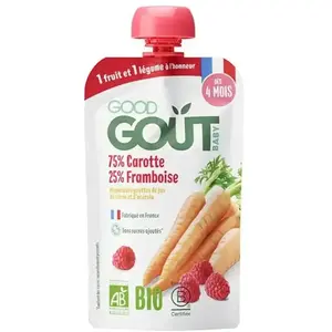 Good Gout Compote pour bébé Carotte Framboise 120g pas cher
