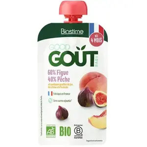 Good Gout Compote pour bébé Figue Pêche 120g pas cher