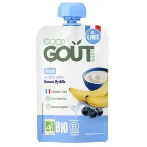 Good Gout Brassé Banane Myrtille 90g pas cher