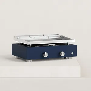 Plancha gaz Simplicity 2 feux inox 6 à 8 pers. Piezo électronique doub...