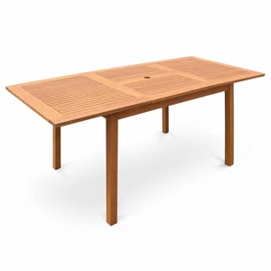 SWEEEK Table de jardin extensible bois d'eucalyptus 6-8 places Almeria pas cher