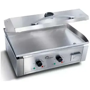 LITTLE BALANCE 8473 Aquitaine Pro Plus, Plancha électrique professionnelle, 2 zones de cuisson, Couvercle, 3500 W, Fabrication française, Tout Inox pas cher