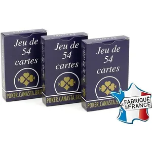 Jeu de 54 Cartes - Gauloise Bleue - Lot de 3 pas cher