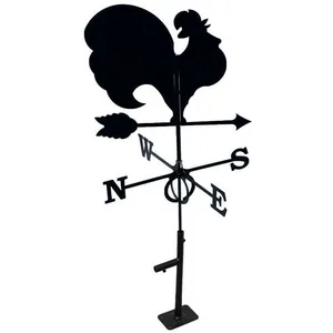 Girouette coq en fer forgé grand modèle + Support Universel pas cher
