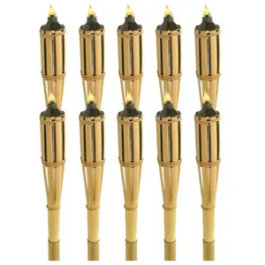 Torches à huile en bambou 120 cm - Lot de 10 pas cher