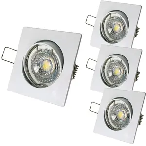 Spot LED Carré Blanc 230V 38° Blanc Chaud - LAMPESECOENERGIE - Spots -... pas cher