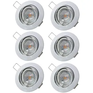LAMPESECOENERGIE Lot de 6 spots LED encastrables orientables blanc chaud - LAMPESECOENE... pas cher