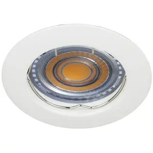 Spot encastrable LED GU10 230V 38° blanc - LAMPESECOENERGIE - kit de 10 - métal - 5W pas cher