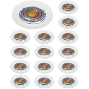 LAMPESECOENERGIE Spot encastrable LED blanc fixe GU10 7W 38° blanc chaud - LAMPESECOENE... pas cher