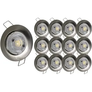 Spot encastrable LED GU10 230V 38° - LAMPESECOENERGIE - Blanc chaud 27... pas cher