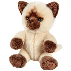 Peluche - ANIMA - Chat Siamois Tetabizous - 17 cmH - Blanc - Plush pas cher