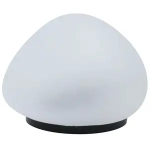 Comparateur de prix : LUMI JARDIN Lampe Solaire Décorative Galet LED Blanc Solenzara  15 cm