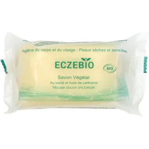 Oemine Eczebio Savon Végétal Karité et Carthame Bio Peaux Sèches et Sensibles 100gVendu paratida-sante-discount-fr