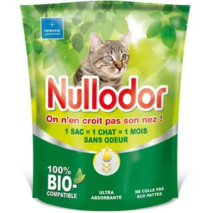 18L Litière de silice Nullodor pour chat - 9 kg pas cher