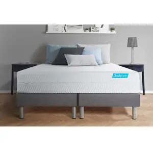 Ensemble sommier matelas 180x200 Biocare Mémoire de forme - 26 cm - Equilibré - double sommiers gris pas cher