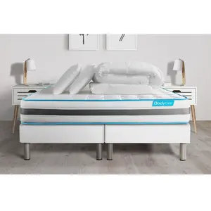Bodycare Pack Bodyzone 160x200 Ressorts Ensaches 3 Zones Ultra Epaisseur + Couette + 2 Oreillers pas cher