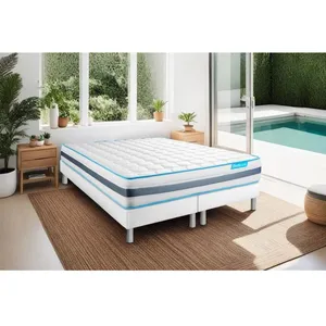 Ensemble sommier matelas 160x200 Bodyzone Ressorts ensachés - Ferme - ... pas cher