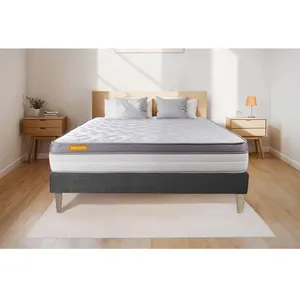 Septnuits Matelas + Sommier Gris 140x190 Memo Zen Mousse A Memoire De ... pas cher