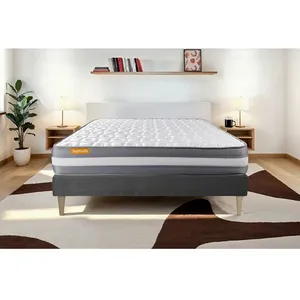 Comparateur de prix : SEPTNUITS Matelas + sommier 160x200 Memo Plus Mémoire de forme 3 zones