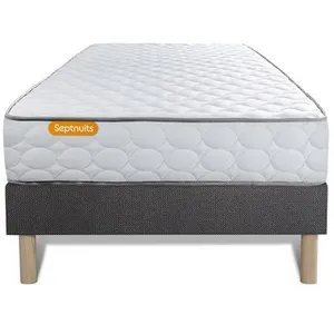 SEPTNUITS Ensemble matelas Mémoire de forme + sommier  90x200 Memo pas cher