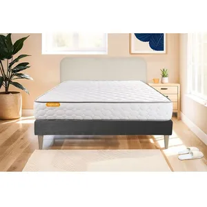 Septnuits Matelas Memoire De Forme + Sommier Gris 140x200 Memo pas cher