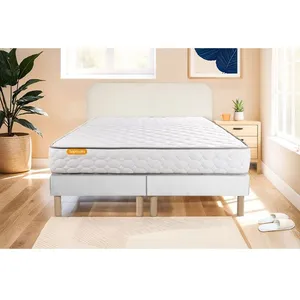 SEPTNUITS Ensemble matelas Mémoire de forme 160x200 + double sommier 80x200 Memo pas cher