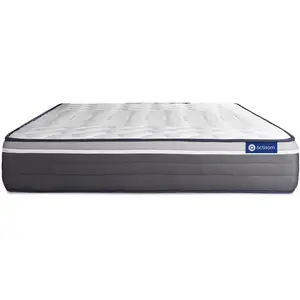 ACTISOM Matelas 140x200 Actilatex plus Latex et mémoire de forme - 26 cm - Très ferme - 7 zones de confort pas cher