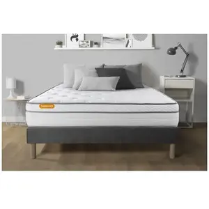 Ensemble sommier matelas 160x200 Memo luxe Ressorts ensachés et mémoire de forme - 26 cm - Equilibré - Septnuits pas cher