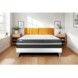VITALIT Ensemble sommier matelas 140x190 VITALPOWER ZEN Mémoire de forme ProfiZone - 23 cm - Ferme - sommier blanc pas cher