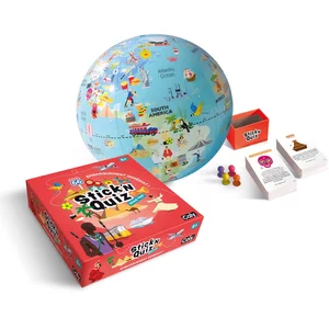 Globe terrestre Caly Stick N Quiz (x2) pas cher