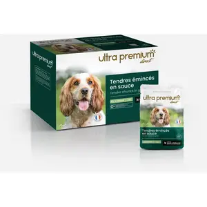 12 sachets de tendres émincés en sauce pour chien sans céréales - Agneau & haricots verts pas cher