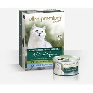 Boîtes de Mousse pour Chat Sans Céréales   Natural mousse sole / poulet pas cher