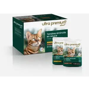 Sachets Fraîcheur pour Chat Sans Céréales - Tendres Emincés en Sauce Poulet / Dinde pas cher