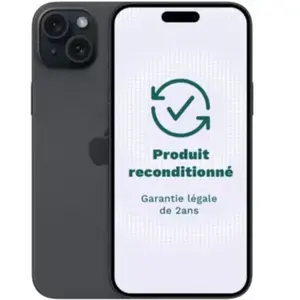 Smartphone APPLE iPhone 15 Plus Noir 128Go Excellent État avec Batteri...