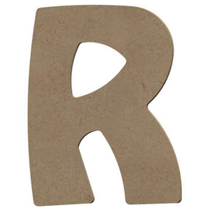 Lettre majuscule R en bois MDF à décorer - 8 cm