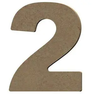 Chiffre 2 en bois MDF à décorer - 8 cm pas cher