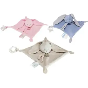 Baby Nat Doudou Babynat Lapin Lange Beige Plat Bn0618 pas cher
