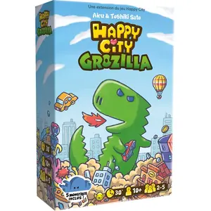 Asmodee Cocktail Games Happy City - Extension : Grozilla - Jeux de société - A partir de 10 Ans - 2 à 5 Joueurs - 30 Min - Version FR