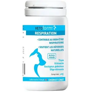 Vetoform Vétoform Confort Respiratoire Complément Alimentaire Chien et Chat x30 comprimés pas cher