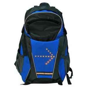 LEDWARNING Sac à Dos 18L bleu à 48 LEDS pour Signaler sa Direction pour Vélo, trottinette... Télécommande, USB Rechargeable. Vendeur Français pas cher