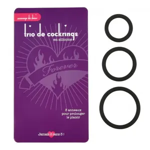 Passage du Désir Trio de cockrings en silicone pas cher