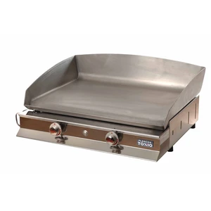 Plancha à gaz feria 2 feux - Plaque et caisson inox - FE22F pas cher