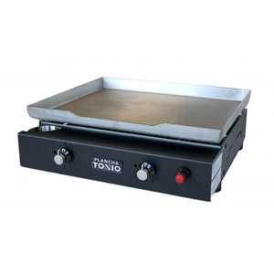 Plancha à gaz LAGOS 2 feux - Plaque INOX et caisson EPOXY - LA12F pas cher
