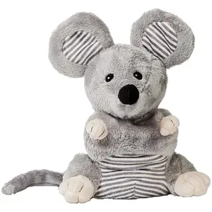PELUCHO Peluche Bouillotte Souris - Made in France pas cher